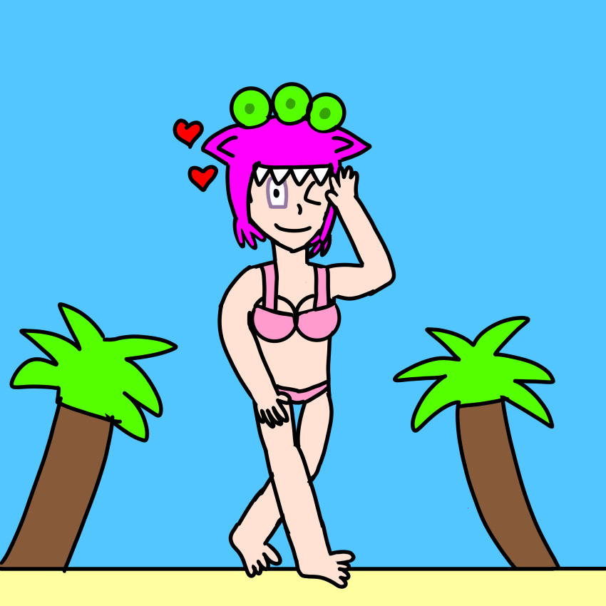 beach_background_buggy_racing_2 matiti_makubwa bikini mikka_(bbr2) monster_cap vector_unit