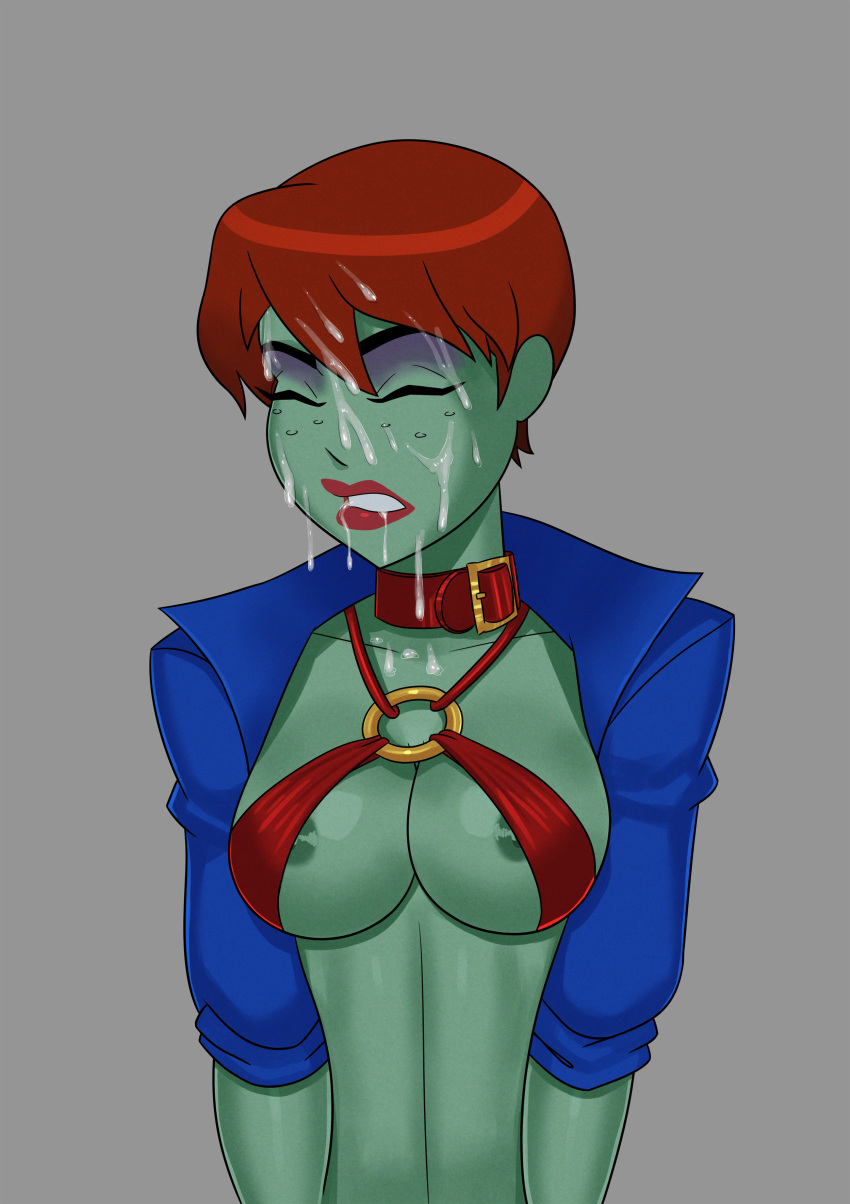 1mvulana 1 matiti_makubwa matiti_kitabu_cha_character fellatio female_focus freckles green_ngozi high_res long_mwanamume/mwanamke martian megan_morse miss_martian oral orange_macho patreon patreon_paid patreon_reward red_hair something_dersgme superheroine sunse